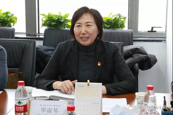 海淀區工商聯黨組書記畢淑琴到東華軟件調研指導