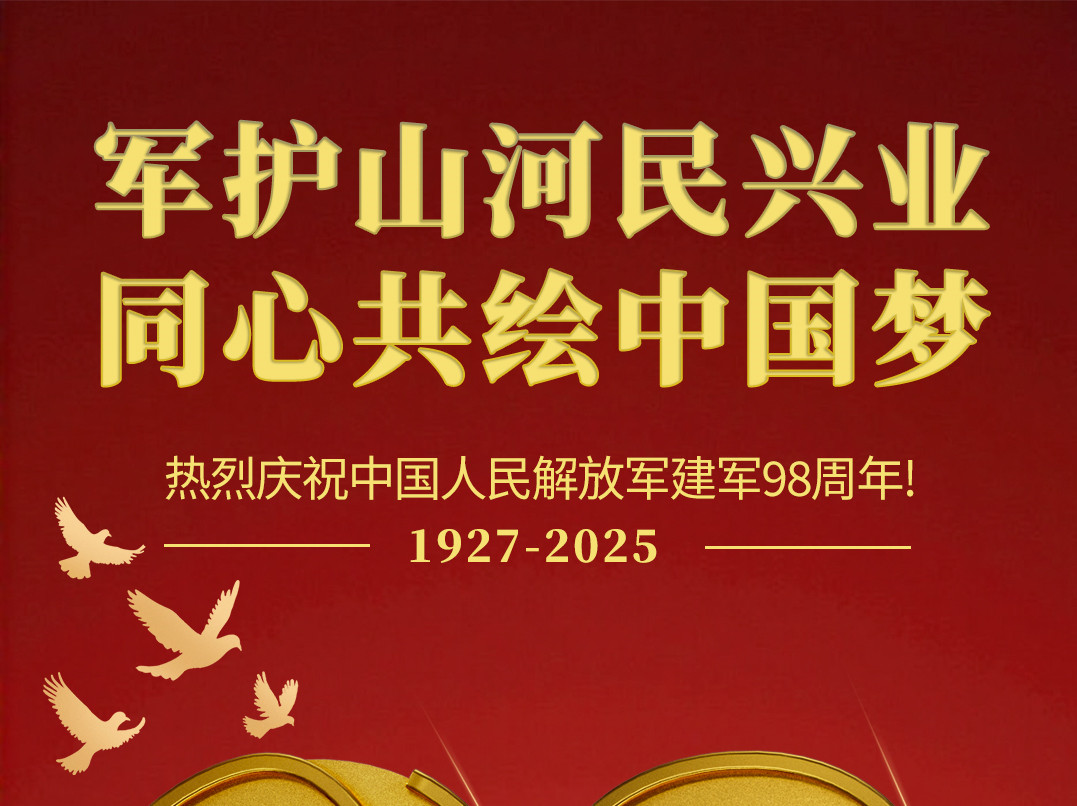 慶祝中國人民解放軍建軍98周年！